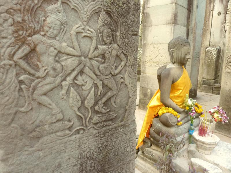 Apasaras and Buddha Image