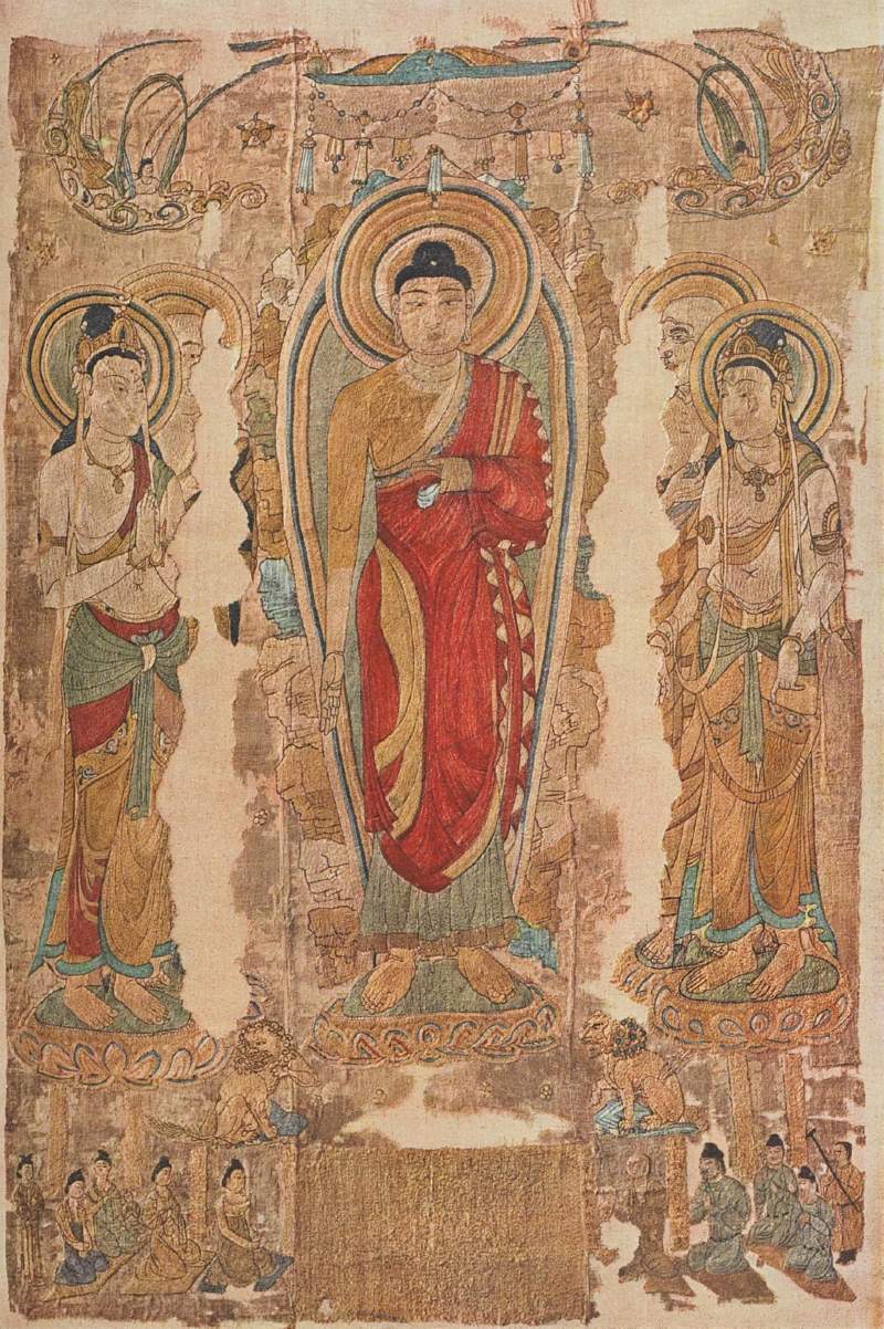 34 Embroidery Picture of Śākyamuni on the Vulture Peak