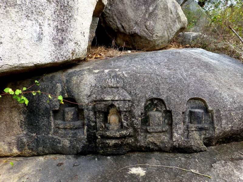 Lingas carved in Rock