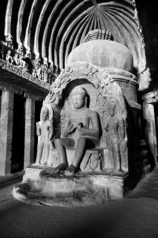 Cave 10, Chaitya from Side