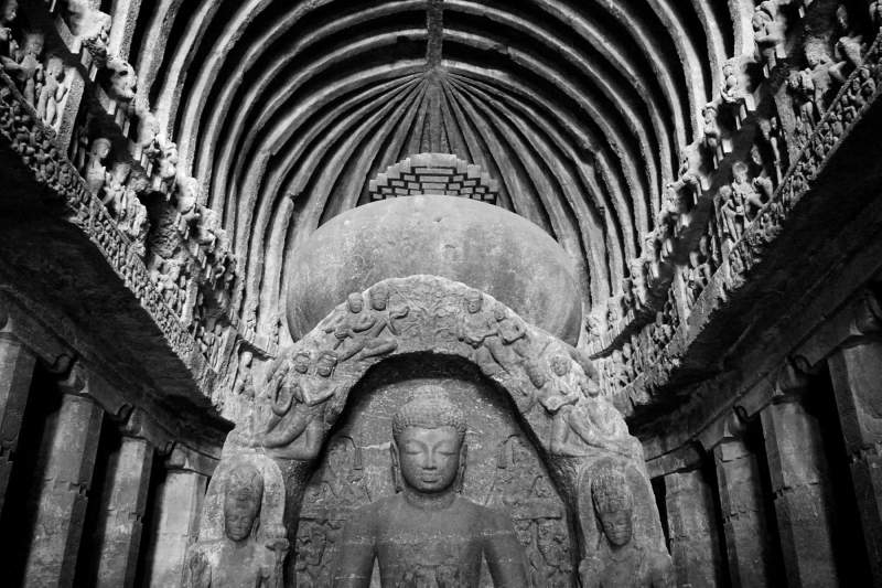 Cave 10, Chaitya, Reliefs and Roof
