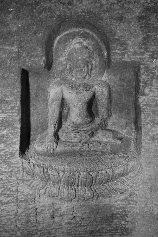 Cave 12, Buddha on Lotus Throne