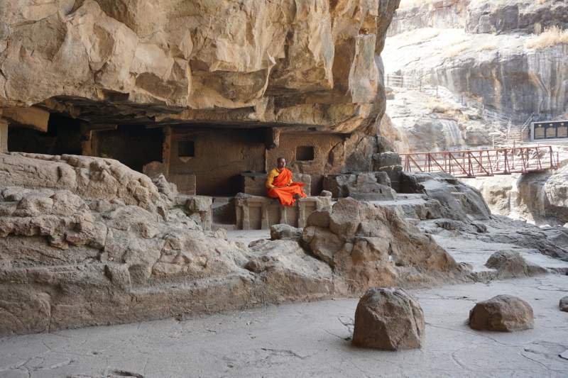 Meditation outside Cave 2