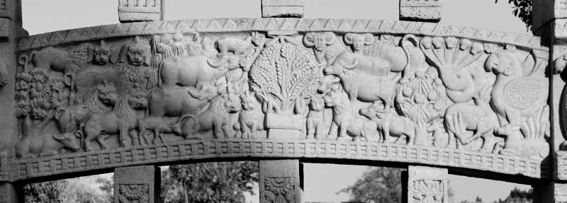 Animals and Mythological Creatures round the Bodhi Tree