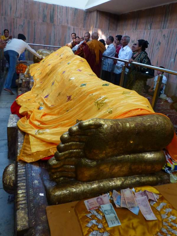 Parinirvana Statue from the Feet