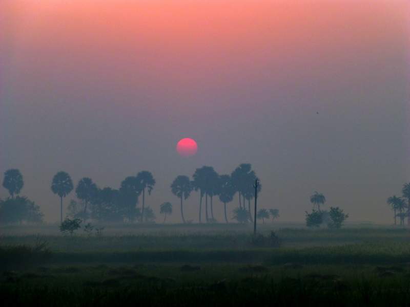 Sunrise near Kesariya