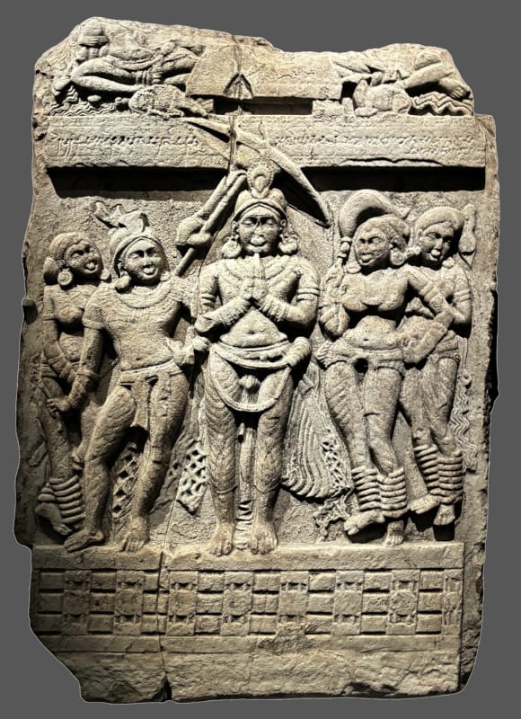 19 Satavahana King Worshipping, Amaravati