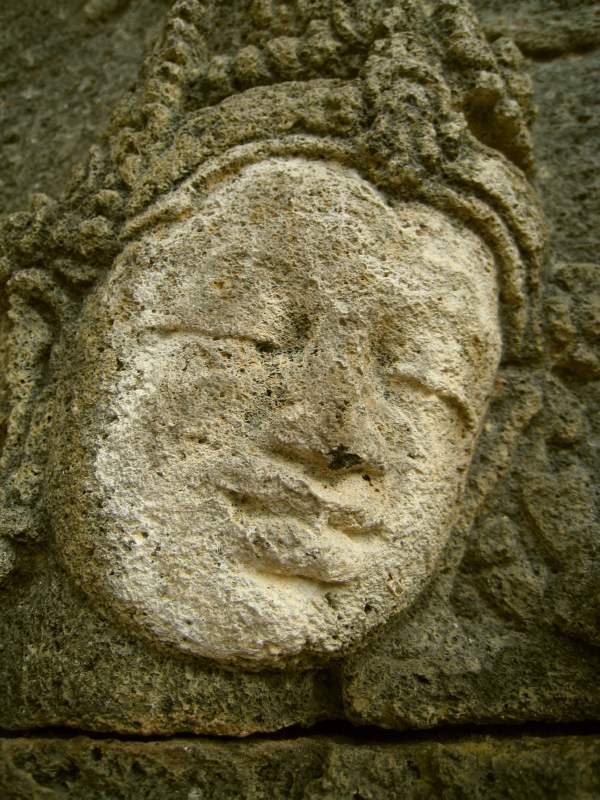 The Gods venerate the Bodhisattva, Face of one of the Gods (detail, far left)