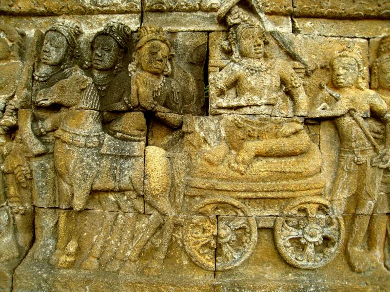 Siddhartha sees an Old Man, Siddhartha in his Chariot (detail)