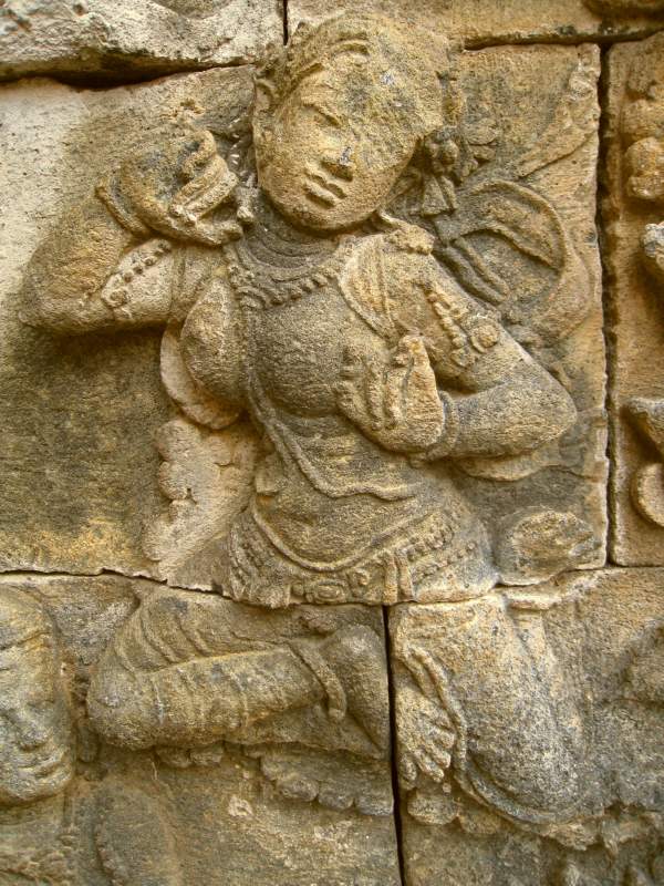 Divyavadana, East Wall, Panel 11 of 120, Sudhana and Manohara (detail, central figure)
