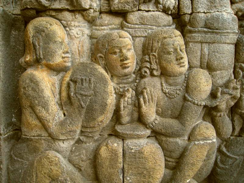 Divyavadana, South Wall, Panel 19 of 120, Sudhana and Manohara (detail, far left)