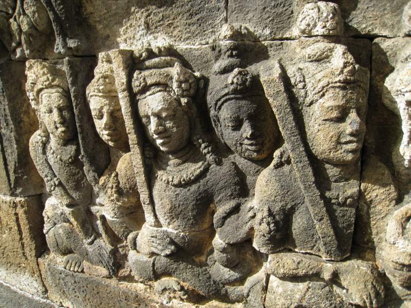 Divyavadana, North Wall, Panel 76 of 120, Rudrayana (detail, left)