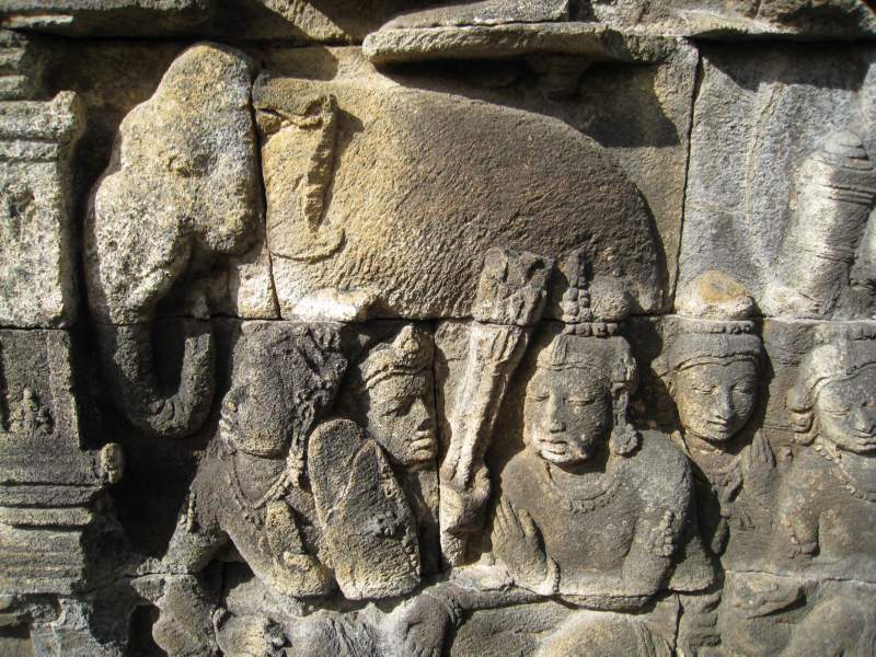 Divyavadana, North Wall, Panel 76 of 120, Rudrayana (detail, right)