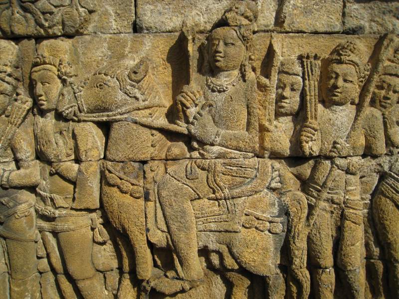 Divyavadana, East Wall, Panel 113 of 120 (detail, centre left)