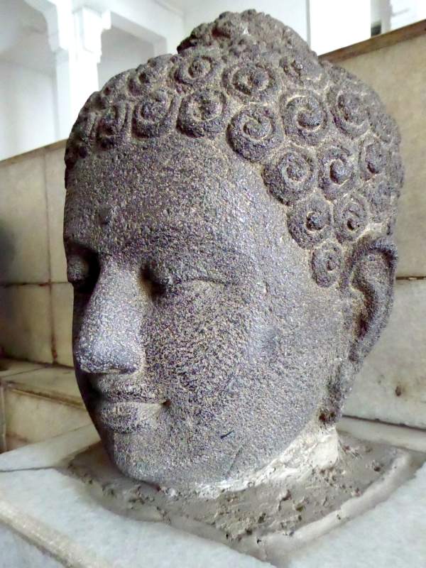 Buddha Head, Borobudur, Central Java, 8-9th c
