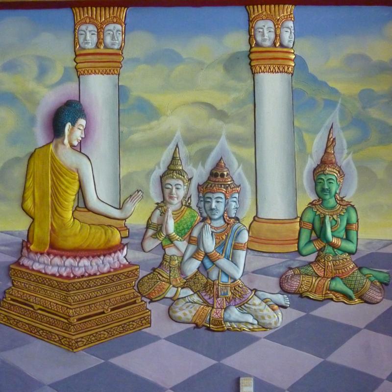 Brahma, Sakka and one other god