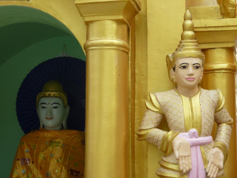 Deva before Buddha Shrine