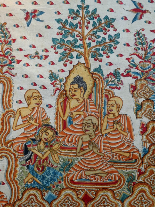 024 Āmrapālī invites the Buddha for Almsgiving