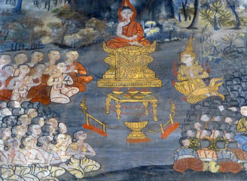 Buddha Teaches Gods and Men