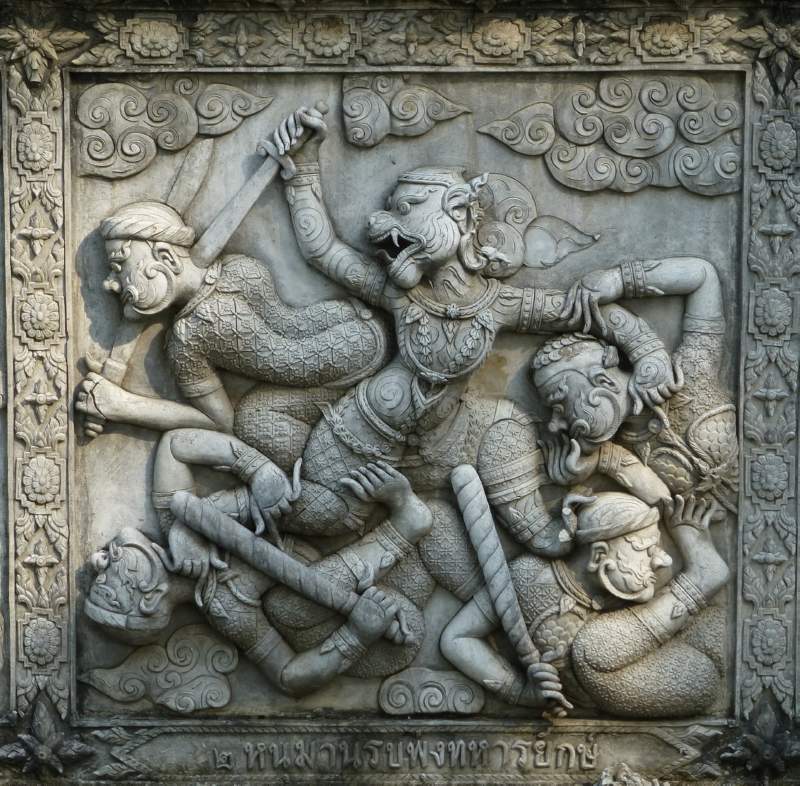 Hanuman fought with Giants