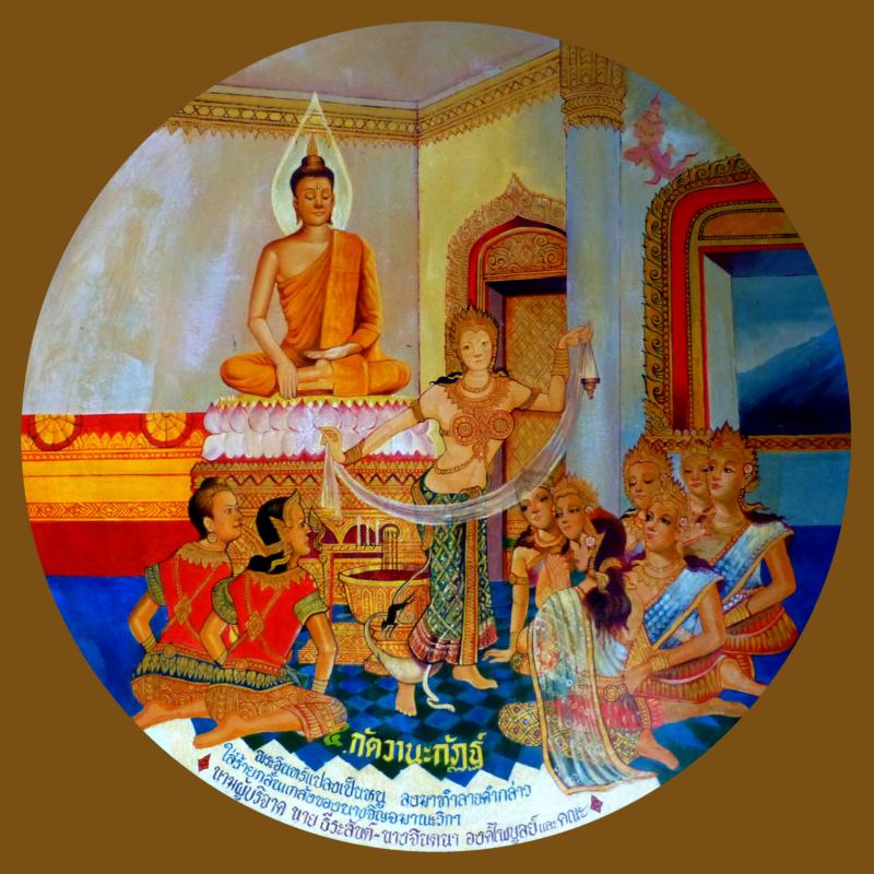 Blessings of Success 5, Gentleness (Soma) overcomes Ciñca Māṇavikā