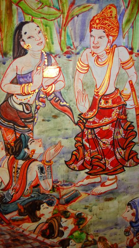 Phra Mangrai hears from merchants about the riches of Haripunchai (detail 2)