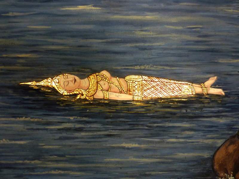 067 Benyakai poses as Nang Sida lying in the Water